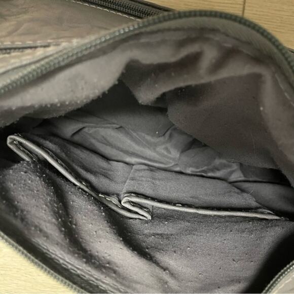 Vintage Rossetti Gray Vegan Leather Satchel Purse 90s Y2K - Picture 10 of 13